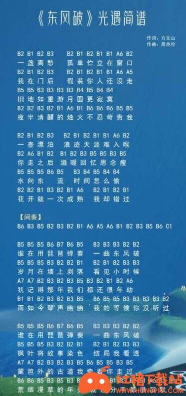 光遇吉他琴谱简谱大全 包含《lemon》《烟花易冷》热