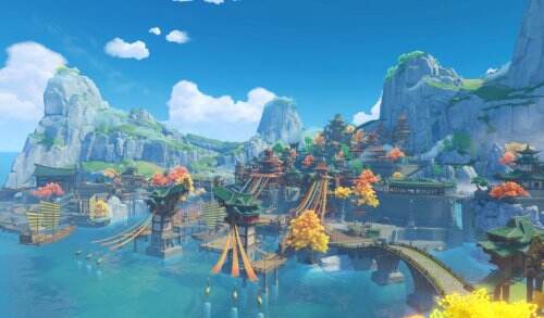 又有中国风的璃月,而在今年,《原神》又更新了带有日本文化的稻妻国