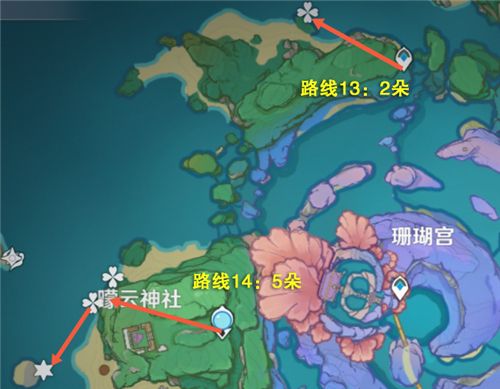 原神海灵芝采集路线图 具体采集位置一览