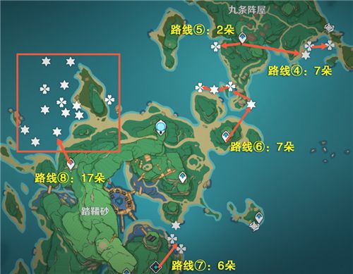 原神海灵芝采集路线图 具体采集位置一览