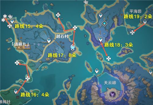 原神海灵芝采集路线图 具体采集位置一览