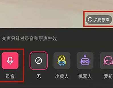 快手视频原声关闭方法