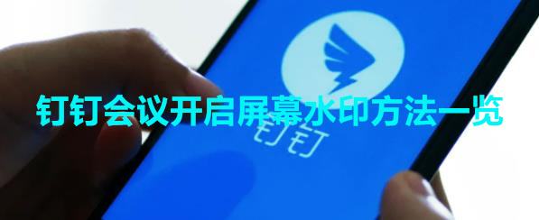 钉钉会议开启屏幕水印方法一览