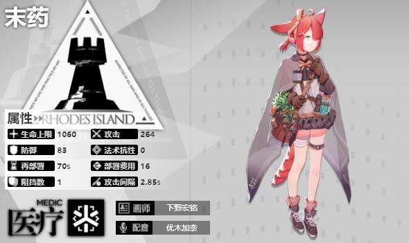 《明日方舟》末药技能专精角色介绍