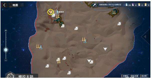 《幻塔》维拉流沙带风景点位置坐标大全