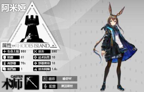 《明日方舟》术士干员阿米娅技能专精角色介绍