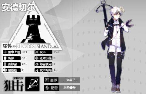 《明日方舟》狙击干员安德切尔技能专精介绍