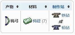 《泰拉瑞亚》钨弓合成获得方法