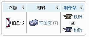 《泰拉瑞亚》铂金弓合成获得方法
