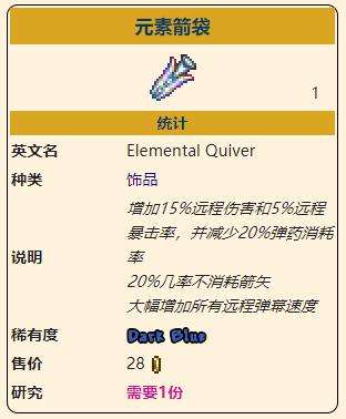 《泰拉瑞亚》灾厄远程饰品元素箭袋胞获取方式介绍