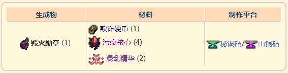 《泰拉瑞亚》灾厄盗贼饰品毁灭勋章获取方式介绍