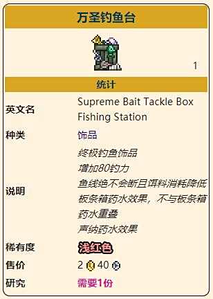 《泰拉瑞亚》灾厄钓鱼类饰品万圣钓鱼台获取方式介绍