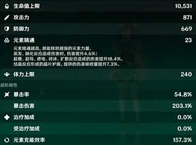 《原神》0命温迪最佳毕业面板一览