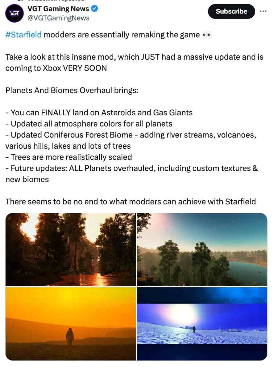 玩家自制《星空》MOD环境改造超越官方水平1