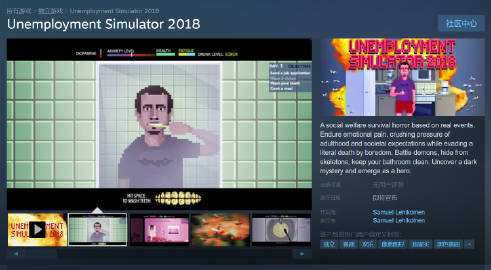 模拟人生《失业模拟器2018》上架Steam1