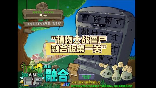 《植物大战僵尸融合版》第1关怎么过关第1关图文完成攻略1