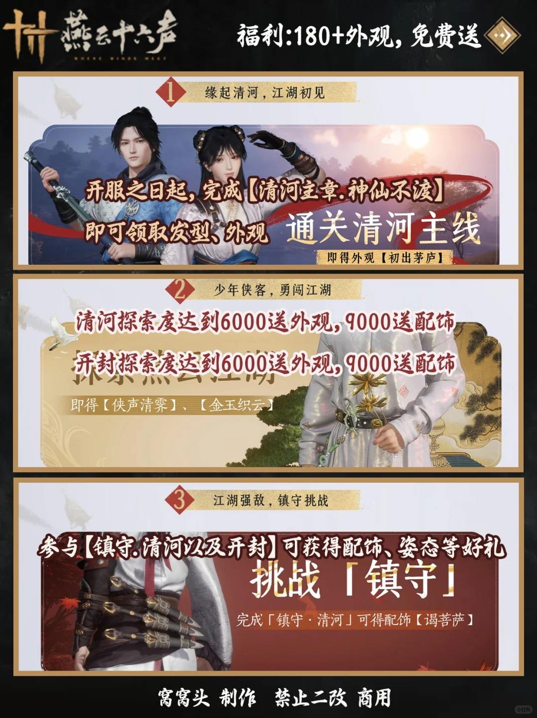 《燕云十六声》手游开服礼包大全手游公测福利有哪些10