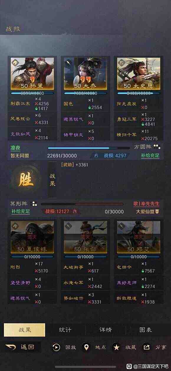 《三国谋定天下》大乔孙策太史慈配队实战详解1
