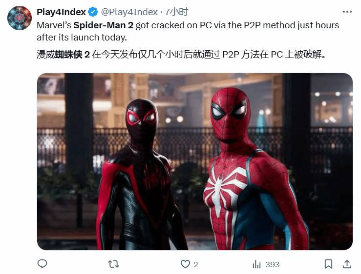 《漫威蜘蛛侠2》PC版遭破解发售首日评价分化3