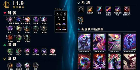 《lol》14.9斗魂竞技场英雄平衡性改动一览1