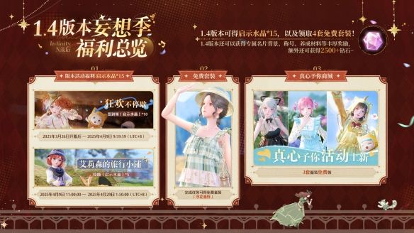 《无限暖暖》1.4妄想季版本福利汇总2